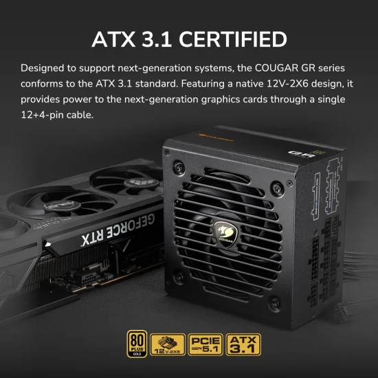 В інтернет магазині Блок живлення COUGAR GR 850 80 Plus Gold 850 Вт