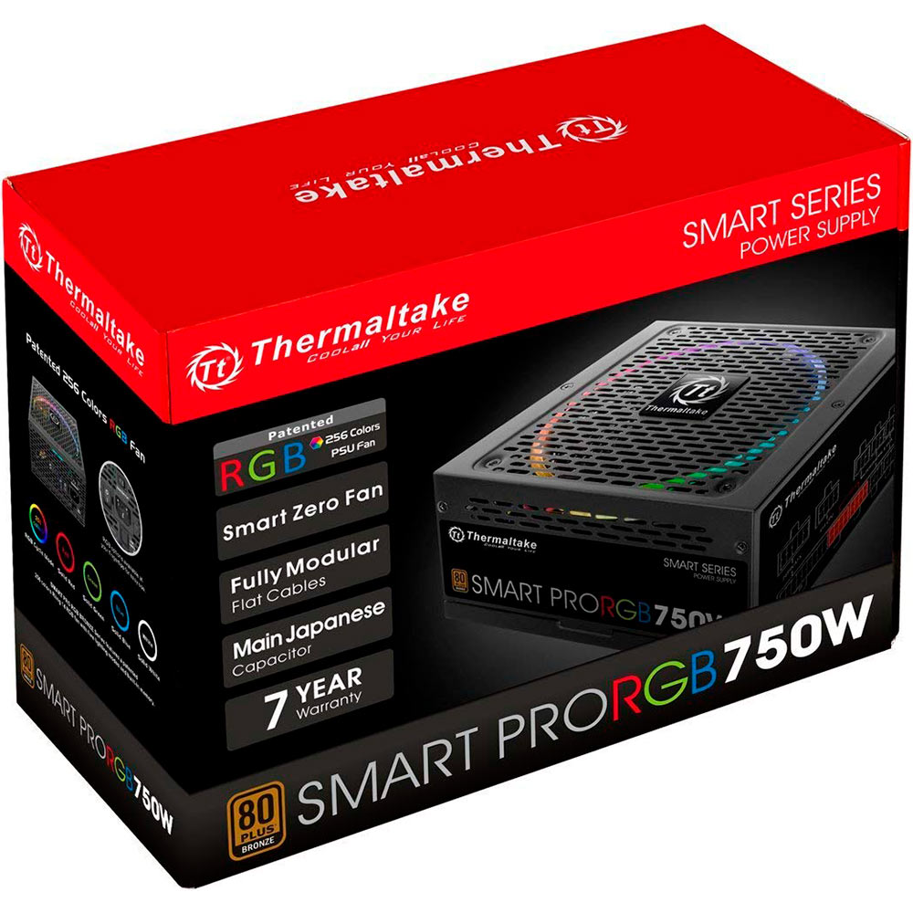 Фото Блок живлення THERMALTAKE Smart Pro RGB 750W (PS-SPR-0750FPCBEU-R)