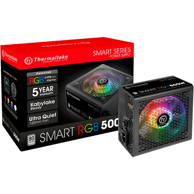 Зовнішній вигляд Блок живлення THERMALTAKE Smart RGB 500W (PS-SPR-0500NHSAWE-1)