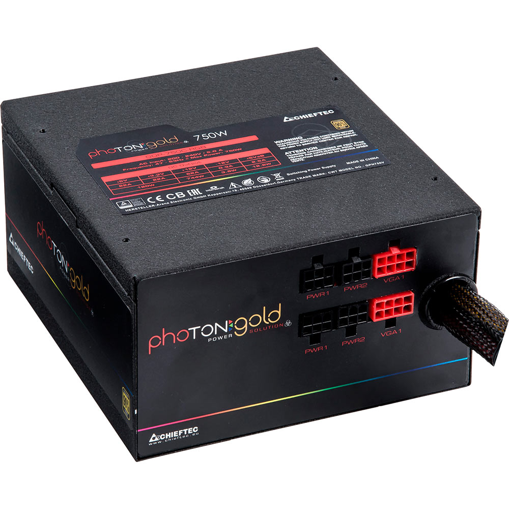 Блок живлення CHIEFTEC Photon Gold 750W (GDP-750C-RGB) Потужність 750