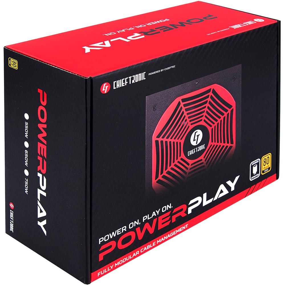 Зовнішній вигляд Блок живлення CHIEFTEC Chieftronic PowerPlay Gold 550W (GPU-550FC)