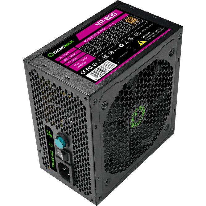 

Блок питания GAMEMAX 800W APFC 80+ (VP-800), 800W APFC 80+ (VP-800)