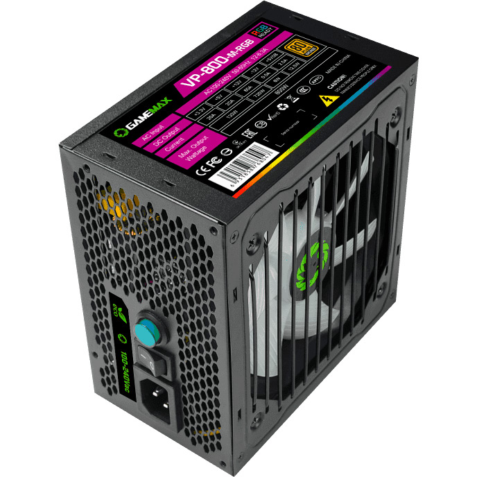 Блок питания GAMEMAX 800W RGB (VP-800-M-RGB) Мощность 800