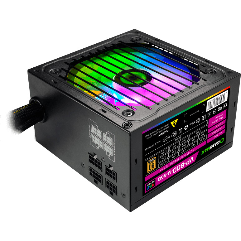 Фото Блок питания GAMEMAX 800W RGB (VP-800-M-RGB)