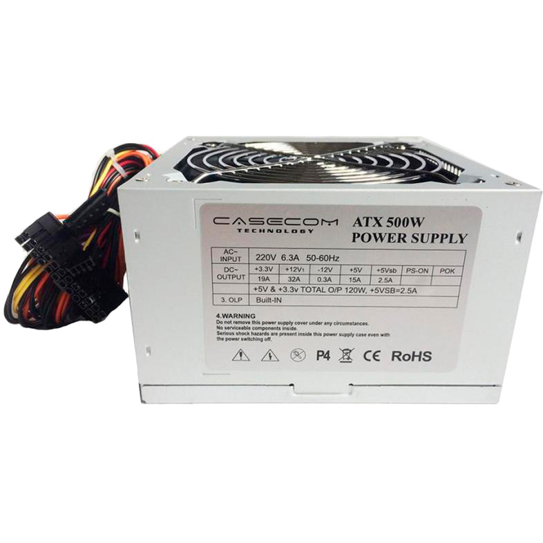 

Блок питания CASECOM ATX PSU 500W FAN 12 см (Р28431), ATX PSU 500W 12 см FAN