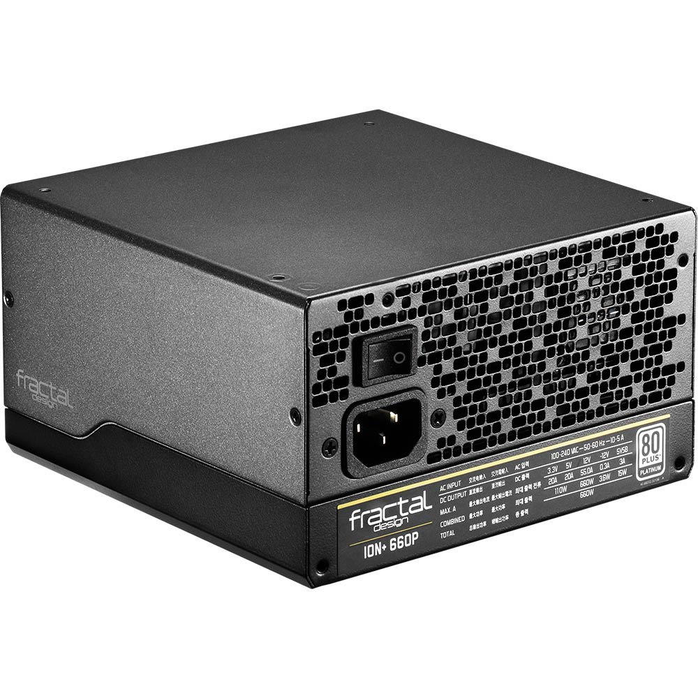 Блок живлення FRACTAL DESIGN ION+Platinum 660W (FD-PSU-IONP-660P-BK-EU) Потужність 660