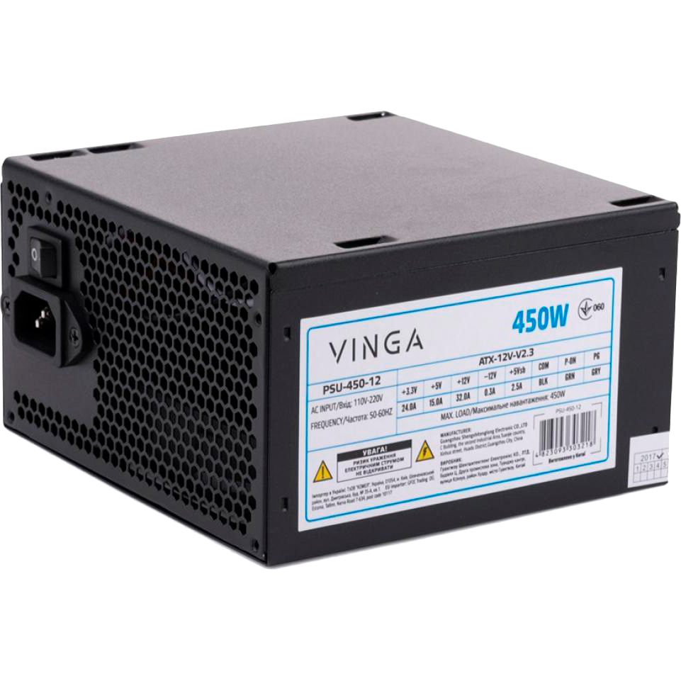 

Блок питания VINGA PSU-450-12, PSU-450-12