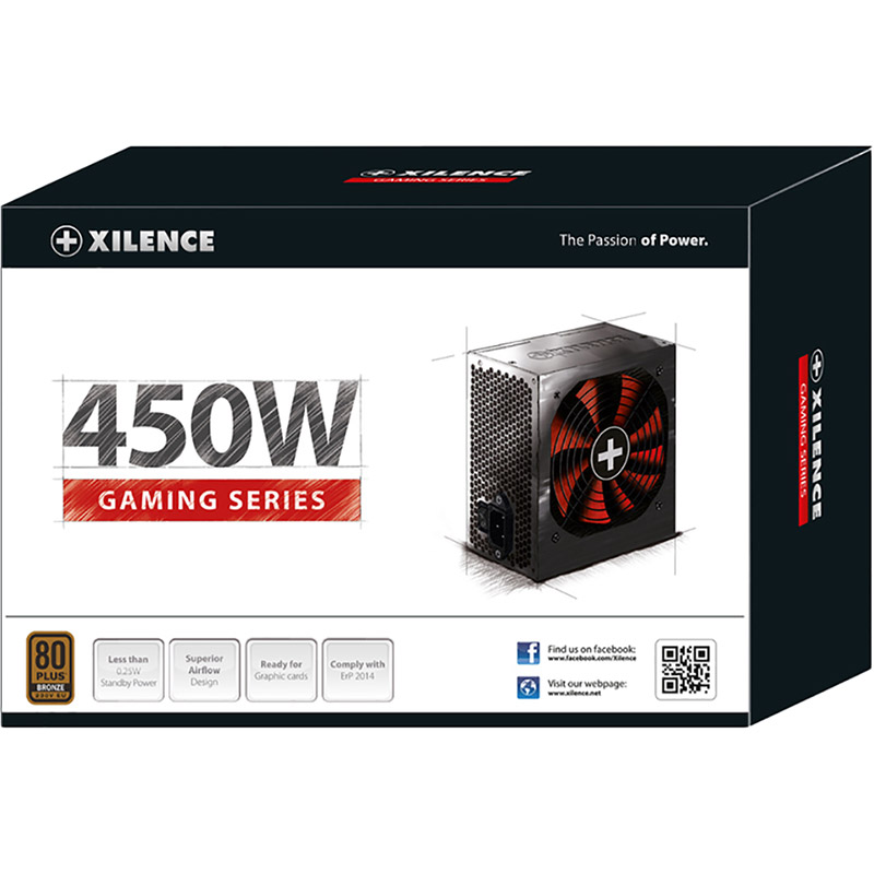 Блок живлення XILENCE 450W XP450R10 Gaming series Корекція коефіцієнта потужності PFC   активна