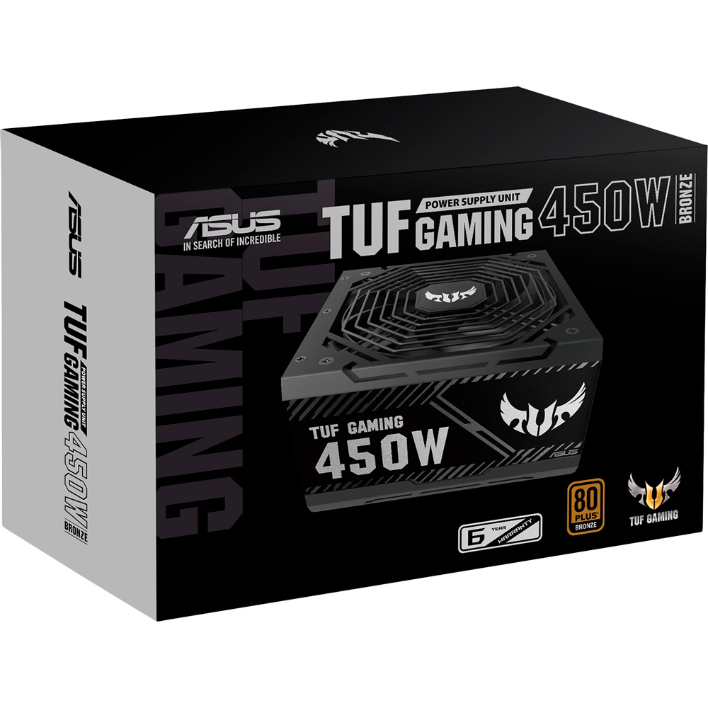 Зовнішній вигляд Блок живлення ASUS TUF GAMING 450W 80+ Bronze (TUF-GAMING-450B)