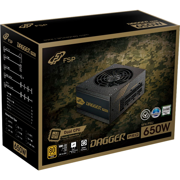 Блок питания FSP 650W SFX DAGGER PRO (SDA2-650) Форм-фактор SFX