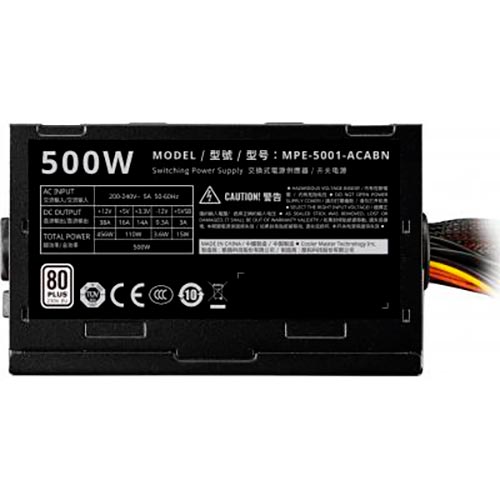 Блок питания COOLERMASTER Elite V4 500W (MPE-5001-ACABN-EU) Форм-фактор ATX