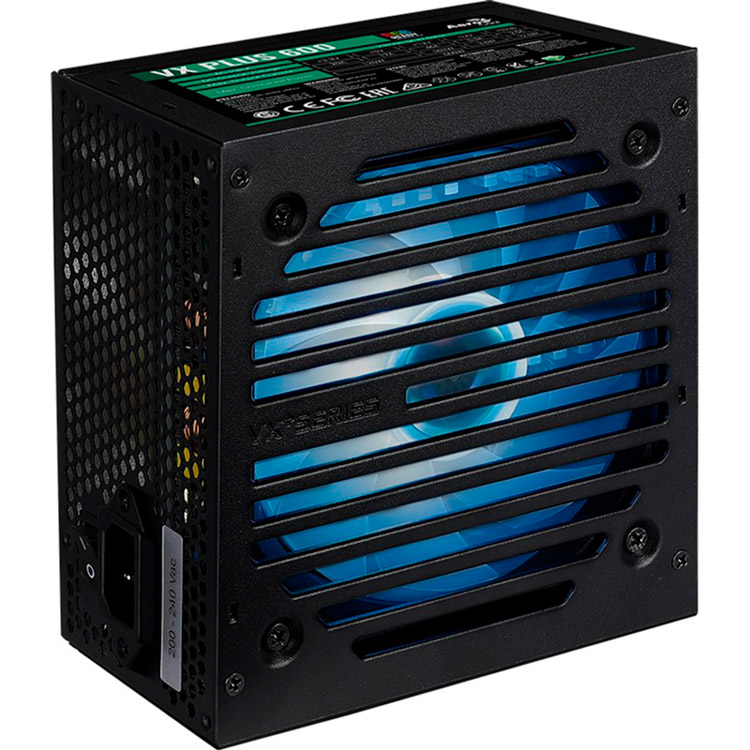

Блок питания AEROCOOL VX Plus 600 RGB 600W, VX Plus 600 RGB 600W