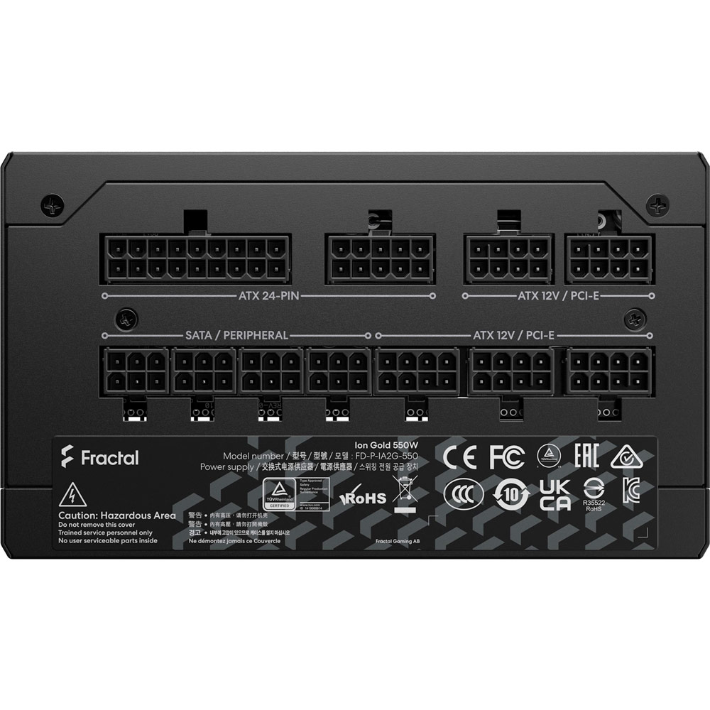 Блок живлення Fractal Design Ion Gold 550W (FD-P-IA2G-550-EU) Корекція коефіцієнта потужності PFC   активна