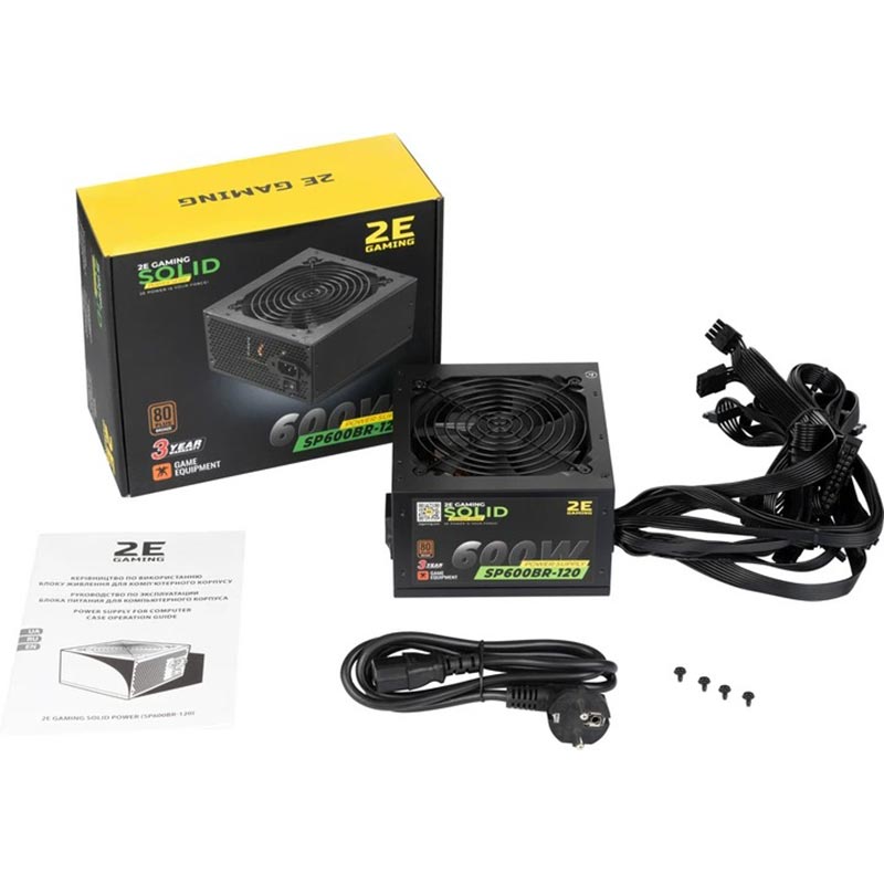 Покупка Блок питания 2E Gaming Solid Power 600W (2E-SP600BR-120)