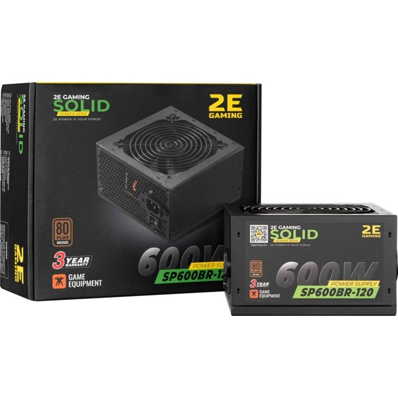 Фото Блок питания 2E Gaming Solid Power 600W (2E-SP600BR-120)