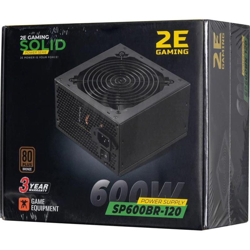 Зображення Блок живлення 2E Gaming Solid Power 600W (2E-SP600BR-120)