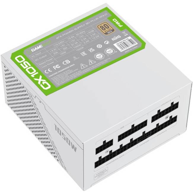 Блок живлення GAMEMAX 1050W (GX-1050 PRO WT (ATX3.0 PCIe5.0)) Потужність 1050