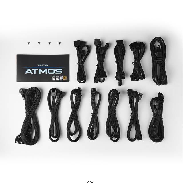 Зовнішній вигляд Блок живлення CHIEFTEC Atmos 750W 80+ Gold FDB Fully Modular (CPX-750FC)