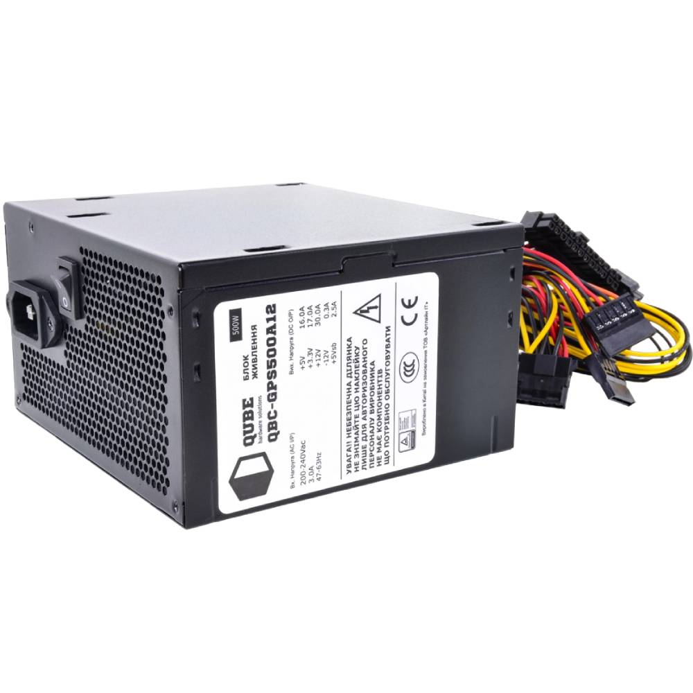 Блок живлення QUBE 600W (QBC-GPS600A12) Форм-фактор ATX