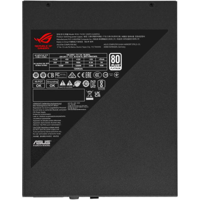 Замовити Блок живлення ASUS ROG THOR 1200W (90YE00L0-B0NA00)