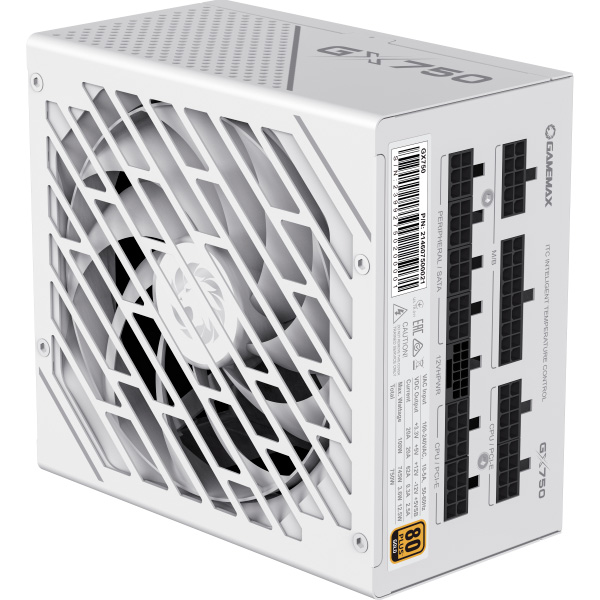 Фото Блок питания GAMEMAX 750W GX-750 PRO WH (ATX3.0 PCIe5.0)