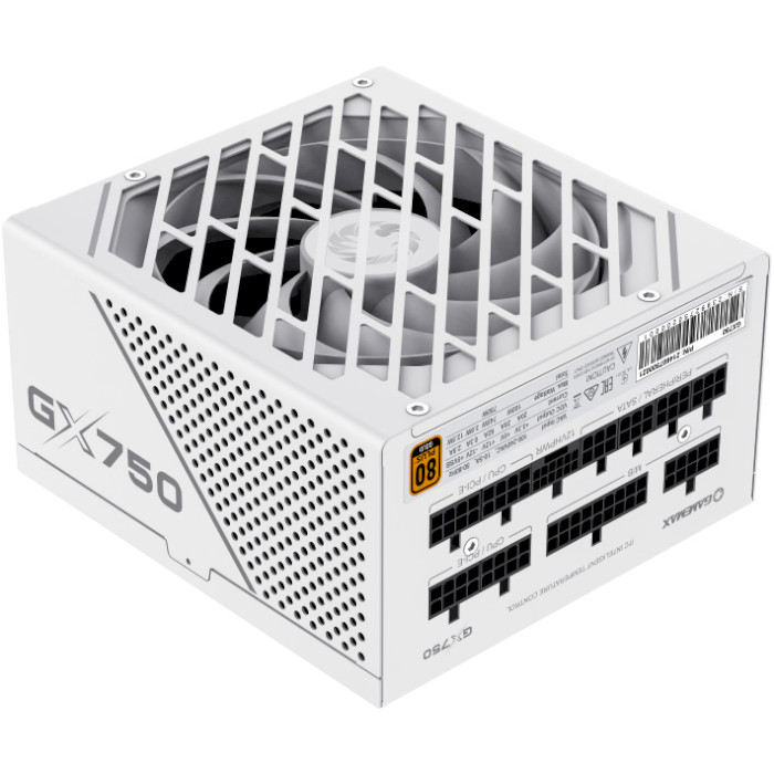 Блок питания GAMEMAX 750W GX-750 PRO WH (ATX3.0 PCIe5.0) Коррекция коэффициента мощности PFC   активная