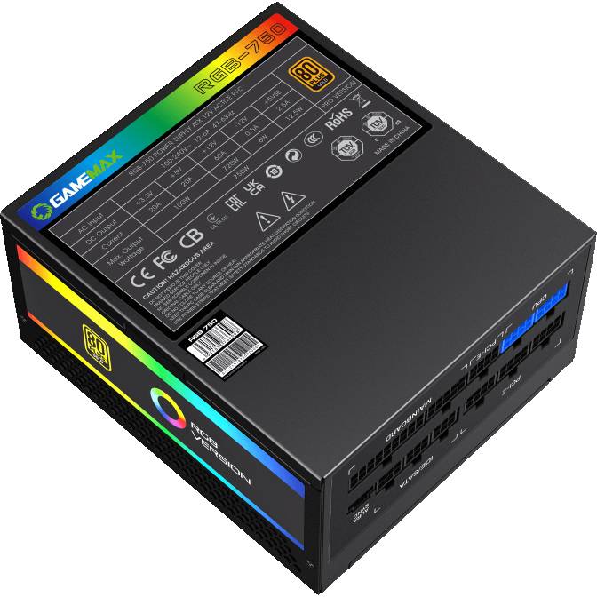 Блок живлення GAMEMAX 750W RGB-750 PRO Потужність 750