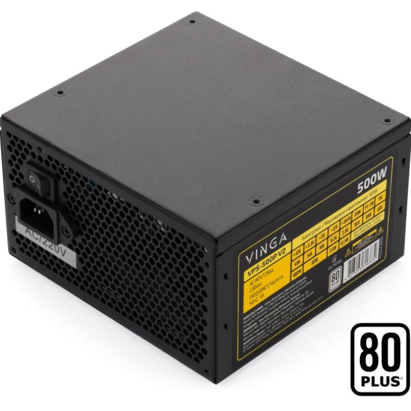 Блок живлення VINGA 500W (VPS-500PV2) Потужність 500