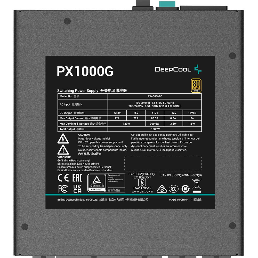 Внешний вид Блок питания DEEPCOOL PX1000G 1000W (R-PXA00G-FC0B-EU)