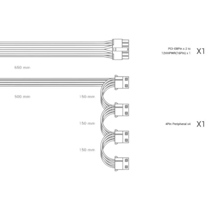 В Україні Блок живлення DEEPCOOL PX1300P 1300W (R-PXD00P-FC0B-EU)