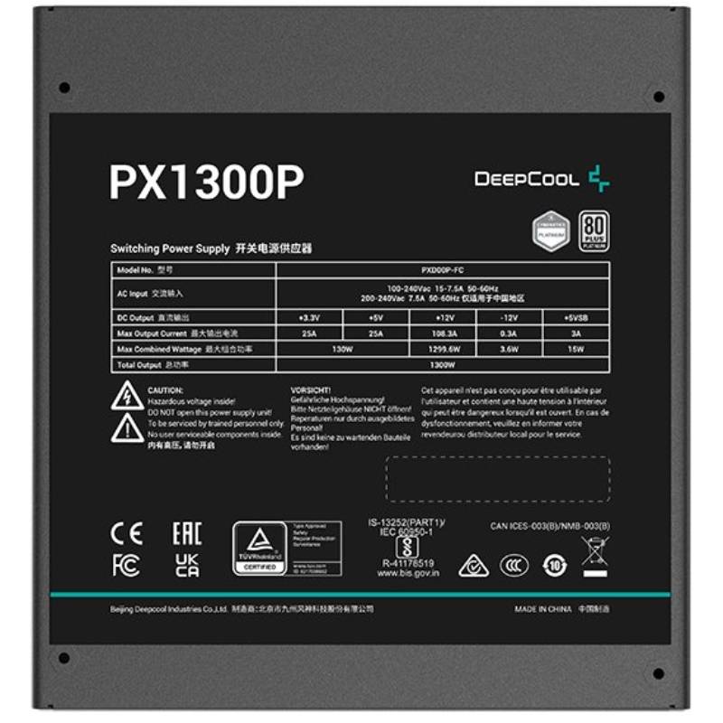 Зовнішній вигляд Блок живлення DEEPCOOL PX1300P 1300W (R-PXD00P-FC0B-EU)