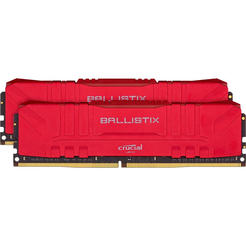 

Модуль памяти MICRON CRUCIAL Ballistix DDR4 2x8Gb 2666Mhz Red (BL2K8G26C16U4R), Ballistix DDR4 2x8Gb 2666Mhz