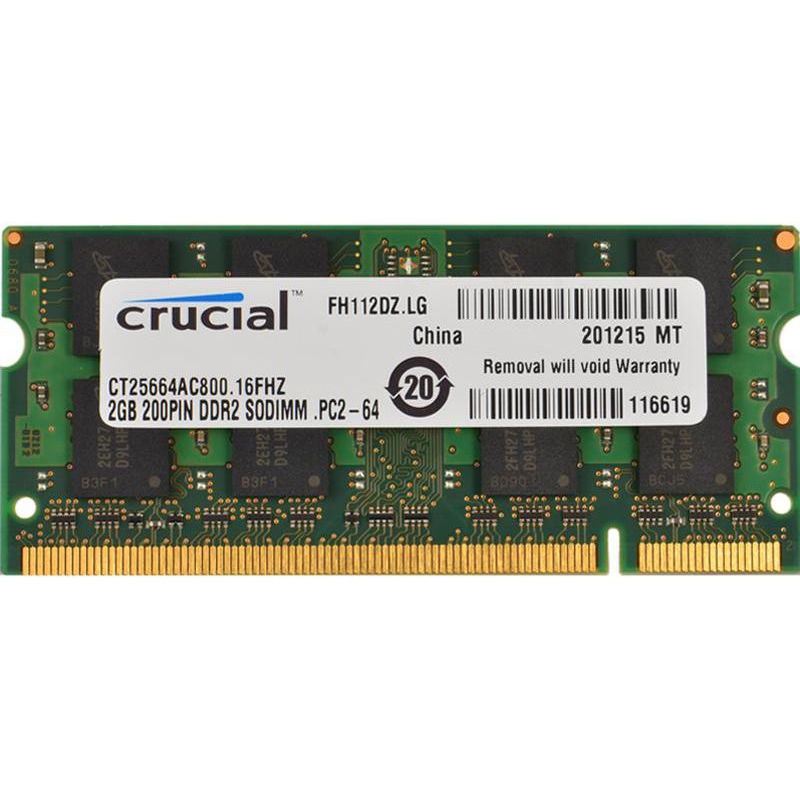 Модуль пам'яті CRUCIAL SO-DIMM DDR II 2 Gb 800 Mhz (CT25664AC800)