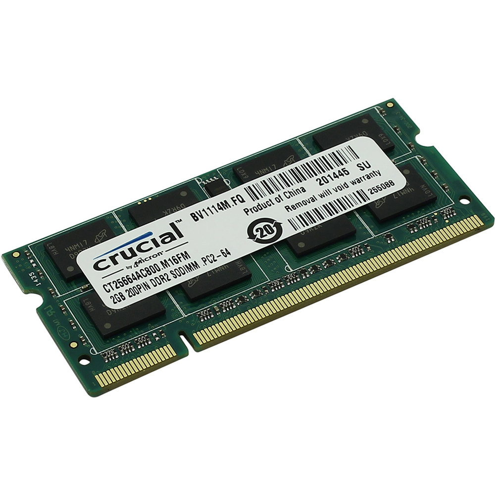 Модуль пам'яті CRUCIAL SO-DIMM DDR II 2 Gb 800 Mhz (CT25664AC800) Призначення для ноутбука