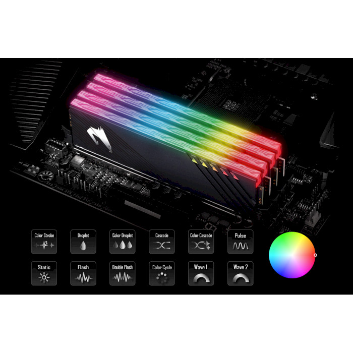 Фото Модуль пам'яті GIGABYTE DDR4 3600 8GBx2 XMP RGB (GP-AR36C18S8K2HU416R)