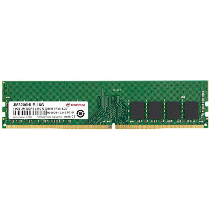 Модуль памяти TRANSCEND DDR4 16Gb 3200Mhz (JM3200HLE-16G)