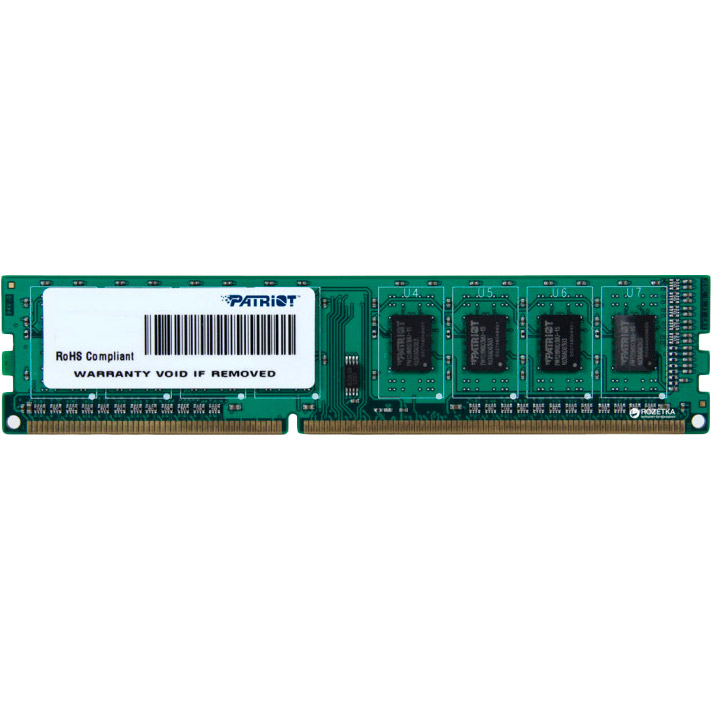 

Оперативная память PATRIOT DDR3 1600 4 GB (PSD34G1600L81), DDR3 1600 4GB (PSD34G1600L81)