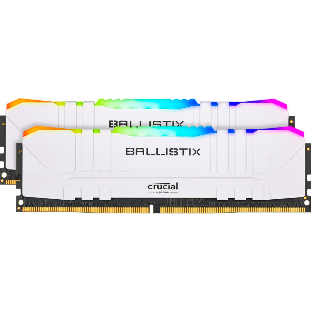 

Оперативная память Crucial DDR4-3200 2 x 8 GB Ballistix White RGB (BL2K8G32C16U4WL), Ballistix DDR4 2x8Gb 3200Mhz