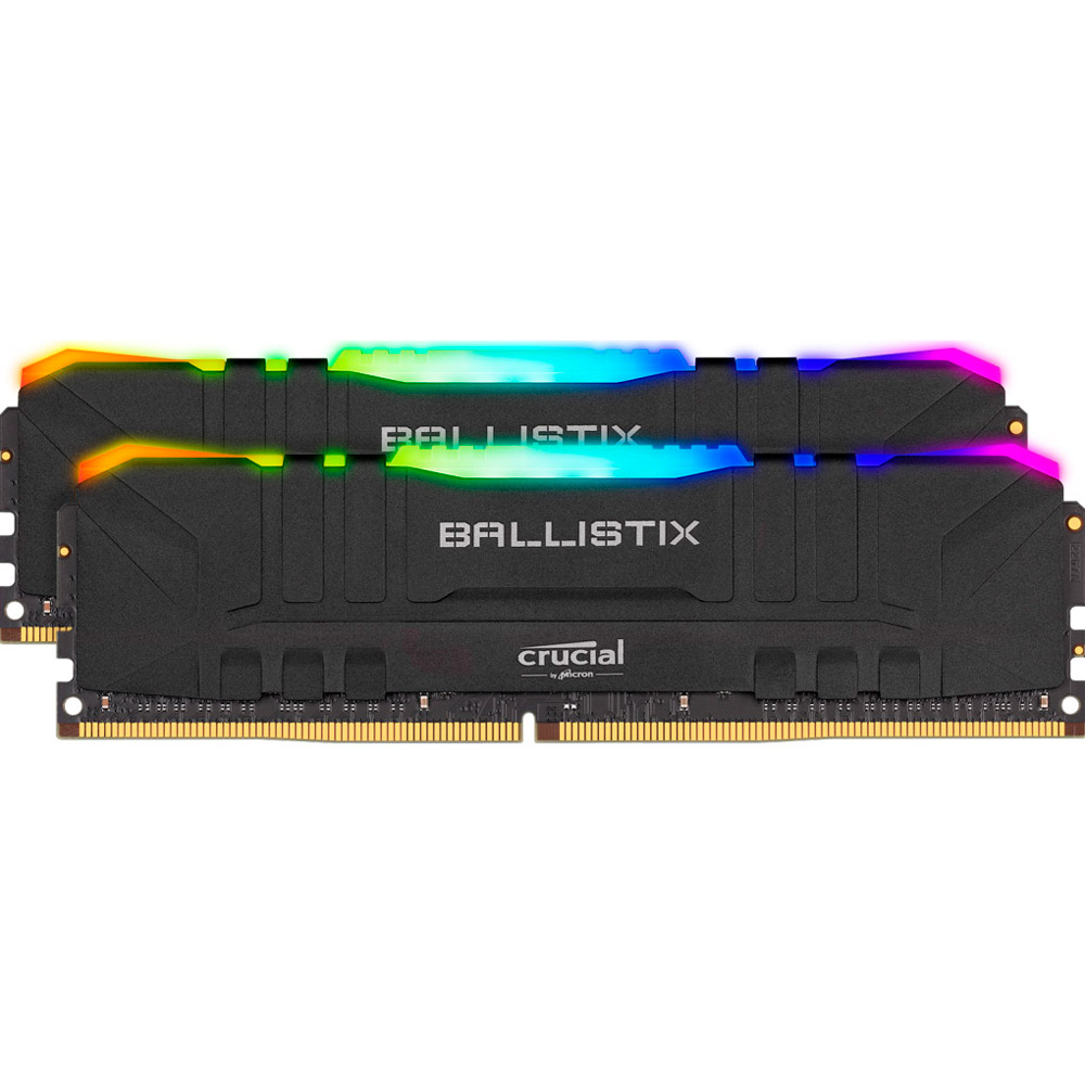 Набір Crucial 64Gb DDR4 3600MHz Ballistix Black RGB (BL2K32G36C16U4BL)