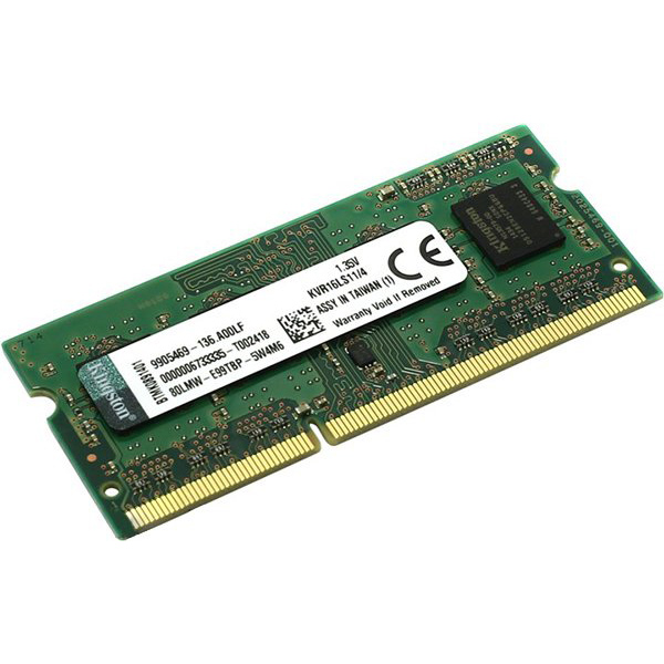 

Модуль памяти Kingston SODIMM DDR3L-1600 4096MB PC3L-12800 (KVR16LS11/4WP), DDR3 1600 4GB SO-DIMM 1.35V (KVR16LS11/4WP)