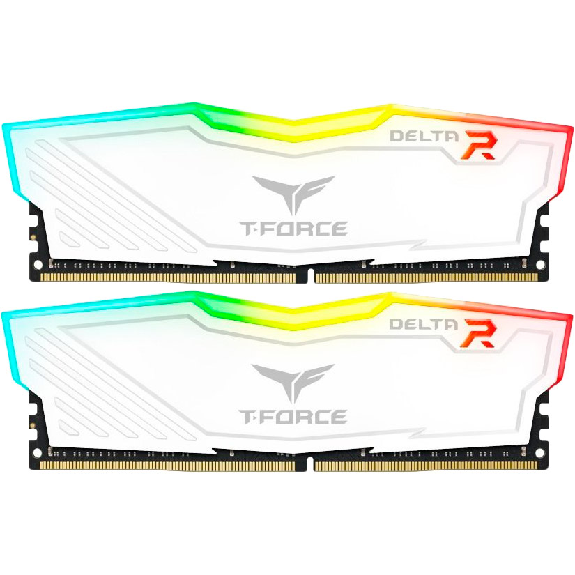 

Набор TEAM 16GB DDR4 3600Mhz T-Force Delta RGB White (TF4D416G3600HC18JDC01), T-Force Delta DDR4 2x8GB 3600 White RGB