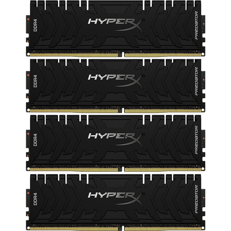 

Набор KINGSTON 128GB DDR4 3200Mhz HyperX Predator Black (HX432C16PB3K4/128), HyperX Predator DDR4 4x32GB 3200 Black