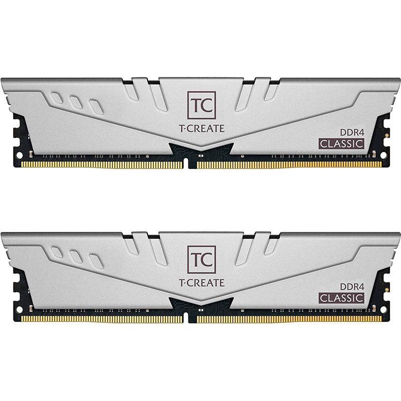

Набор TEAM 16GB DDR4 3200Mhz T-Create Classic 10L Gray (TTCCD416G3200HC22DC01), T-Create Classic 10L DDR4 2х8GB 3200 Gray