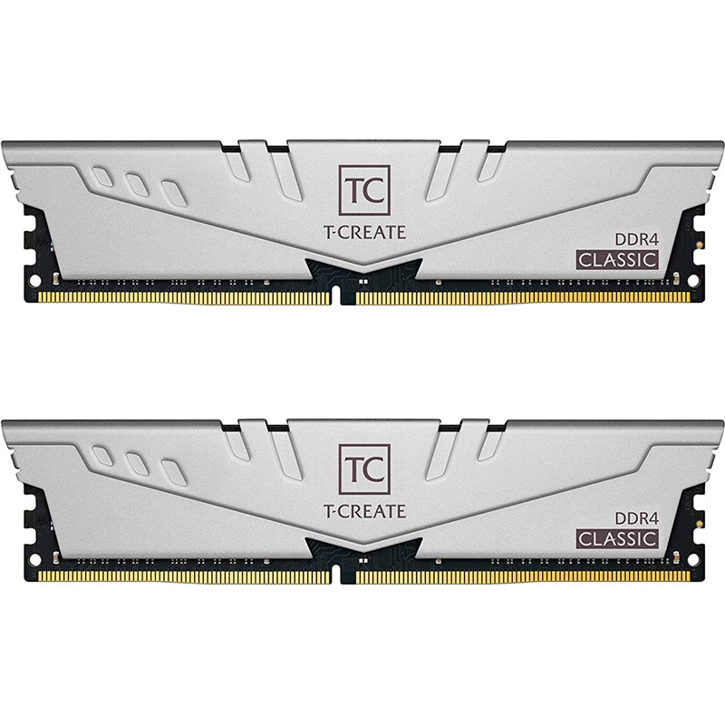 

Набор TEAM 16GB DDR4 2666Mhz T-Create Classic 10L Gray (TTCCD416G2666HC19DC01), T-Create Classic 10L DDR4 2х8GB 2666 Gray