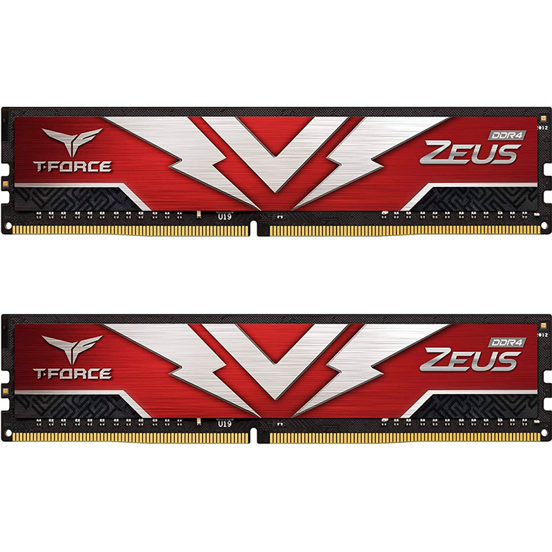 

Набор TEAM 16GB DDR4 3200 Mhz T-Force Zeus Red (TTZD416G3200HC20DC01), T-Force Zeus DDR4 2х8GB 3200 Red