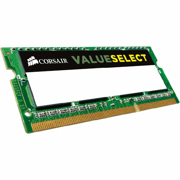 

Модуль памяти CORSAIR ValueSelect SO-DIMM 4GB 1600 DDR3L (CMSO4GX3M1C1600C11), ValueSelect SO-DIMM 4GB 1600 DDR3L