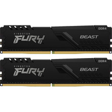 Набор KINGSTON 32Gb DDR4 2666MHz Fury Beast Black (KF426C16BBK2/32)