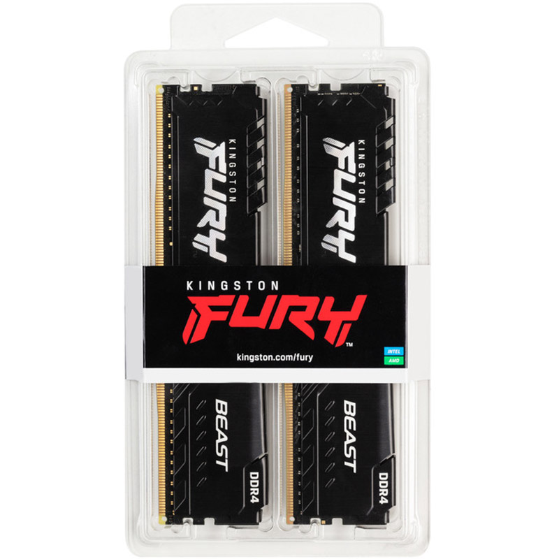 Набор KINGSTON 32Gb DDR4 2666MHz Fury Beast Black (KF426C16BBK2/32) Тип DDR4