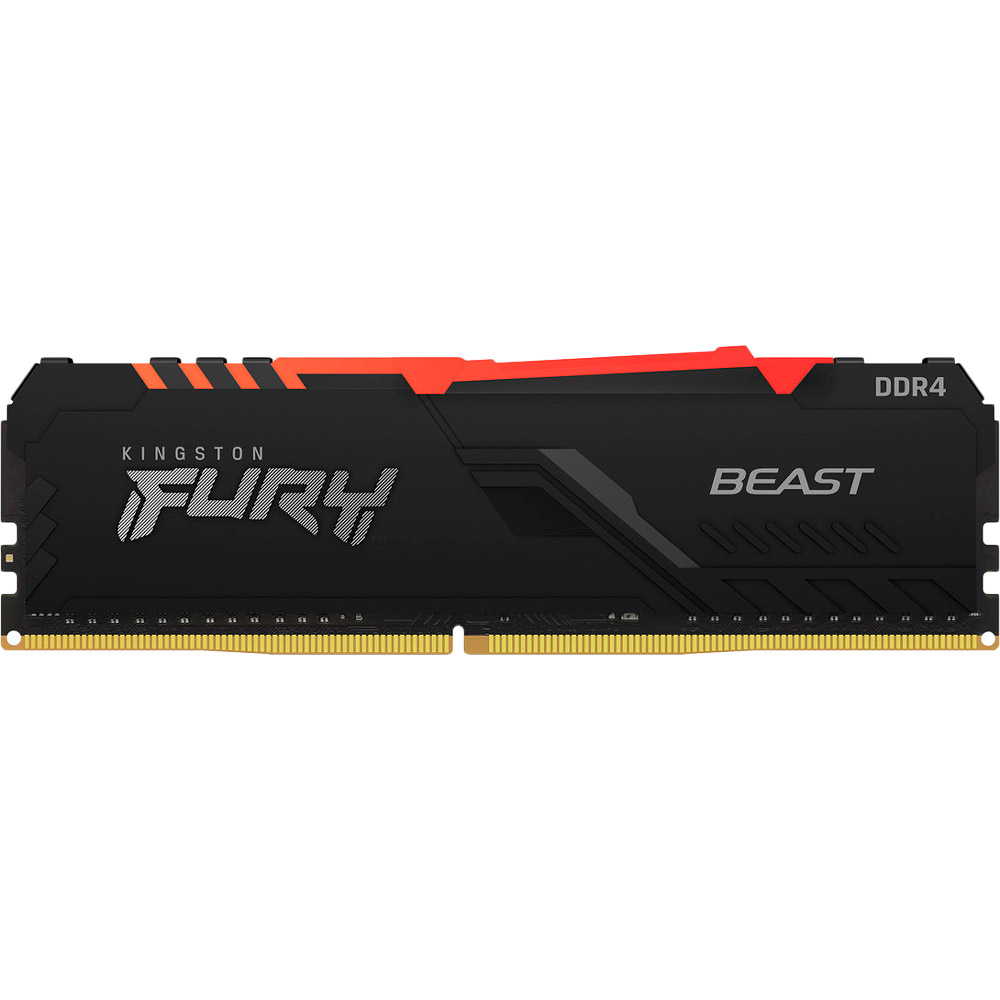 

Модуль памяти KINGSTON Fury Beast DDR4 16GB RGB 3200Mhz Black (KF432C16BBA/16), FURY Beast DDR4 3200 16GB RGB (KF432C16BBA/16)