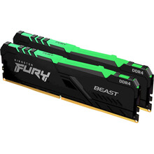 Модуль пам'яті KINGSTON Fury Beast DDR4 2x32GB / 3200 RGB (KF432C16BBAK2 / 64)